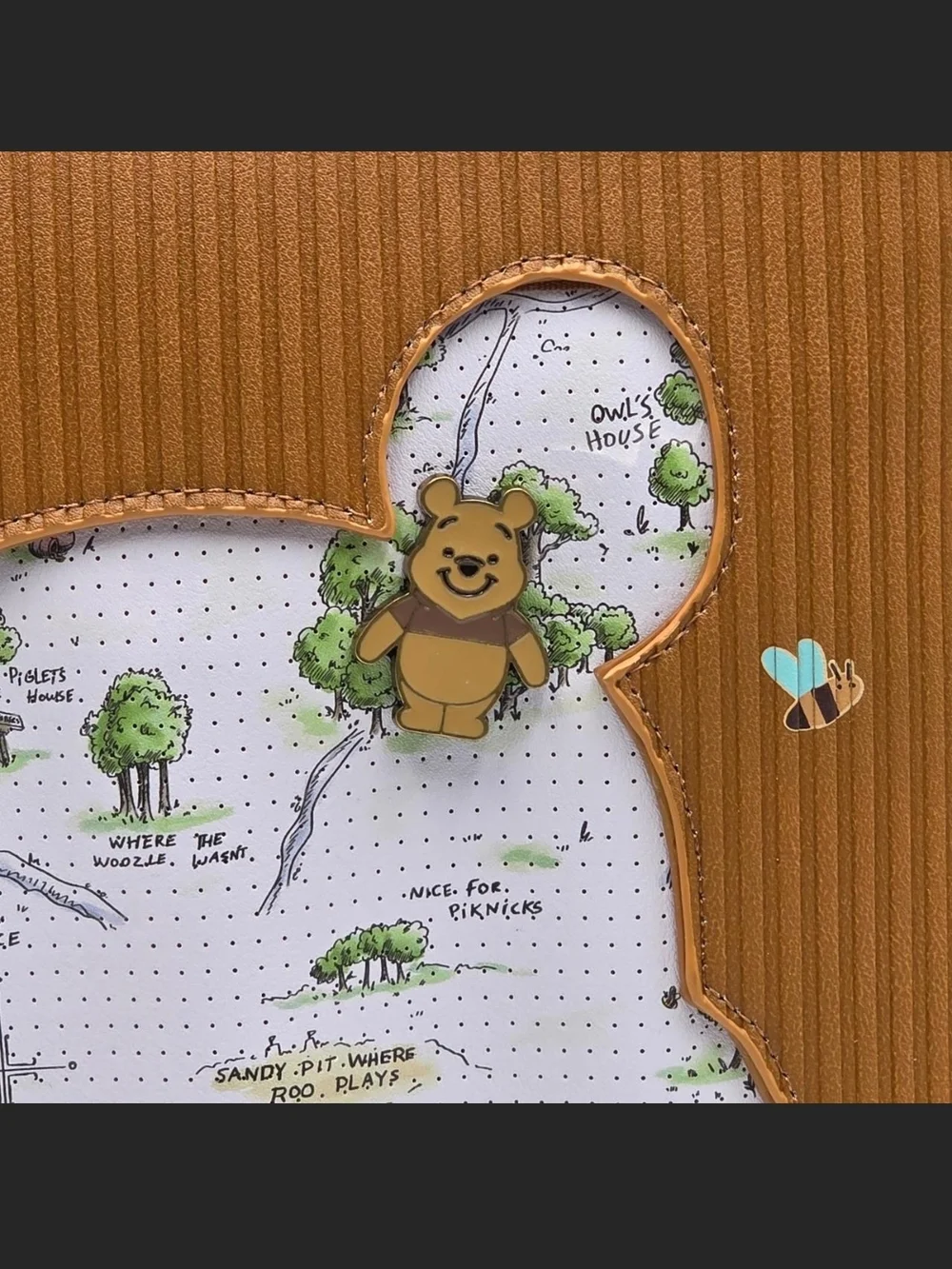 Loungefly Disney Winnie the Pooh Tan Brown Backpack Case - Picture 6 of 7